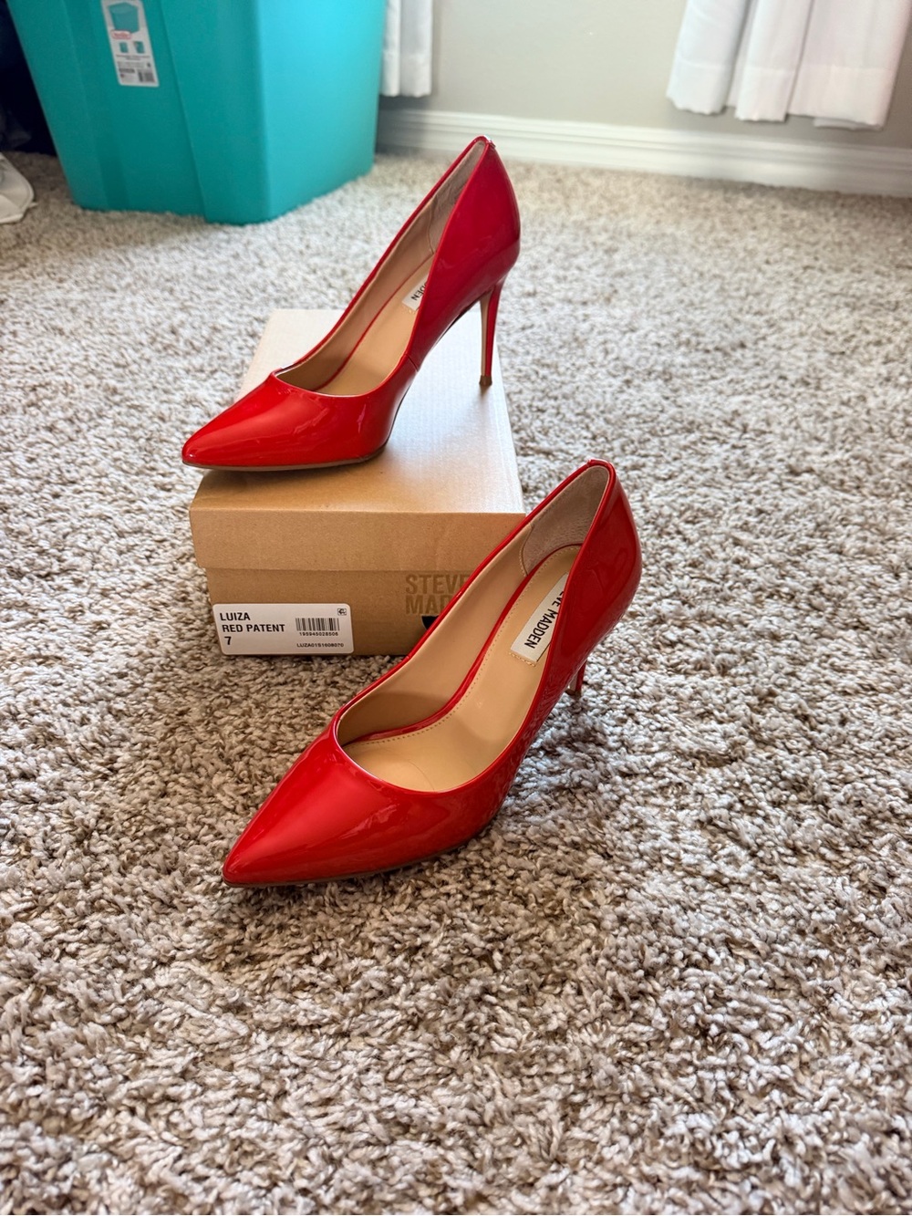 Steve Madden Red Patent Pointed-Toe Pumps - Picture 3 of 4